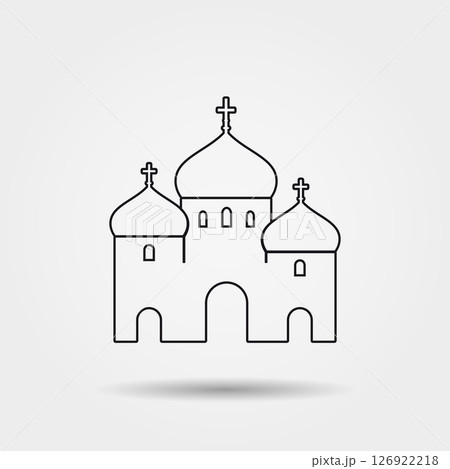 Christian church silhouette 126922218
