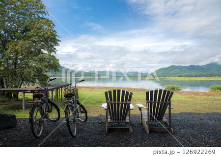 The landscape of Lam Taphoen reservoir at morning 126922269