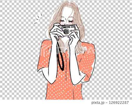 一個女人帶著相機 126922287
