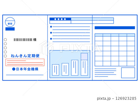 ねんきん定期便　年金に関するお知らせ　書類 126923285