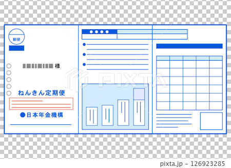 ねんきん定期便　年金に関するお知らせ　書類 126923285