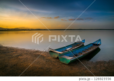 Reservoir at twilight Reservoir at twilight 126923556