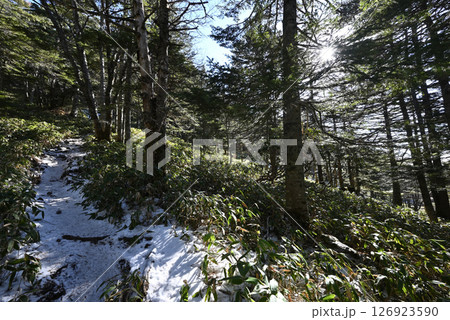 冬の黒斑山登山、浅間山、群馬県、長野県 126923590