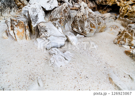 Stones and sand summer vacation background texture Stones and sand summer vacation background texture 126923867