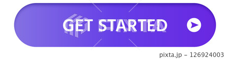 Purple rounded button featuring a smooth gradient and a play symbol, inviting users to embark on new projects or services with a modern and minimalistic design Purple rounded button featuring a smooth gradient and a play symbol, inviting users to embark on new projects or services with a modern and minimalistic design 126924003