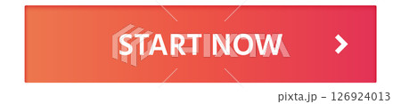 Bright start now button featuring a right arrow, set against a vibrant gradient of red and orange. Designed for websites and apps, inviting users to engage with services or products 126924013