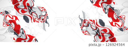 The abstract wave is made in a frame style. Template for science and technology presentation. Vector art. The abstract wave is made in a frame style. Template for science and technology presentation. Vector art. 126924564