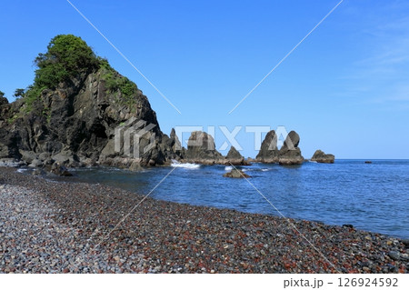 五色ノ浜　初夏の景観　（高知県　横浪半島） 126924592