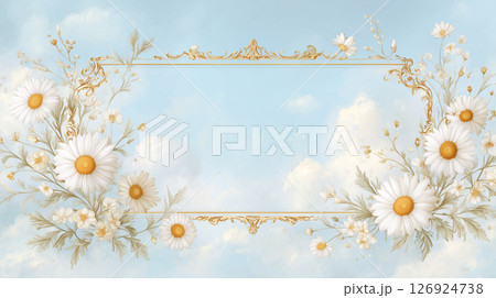 優雅なマーガレットのフレーム 126924738