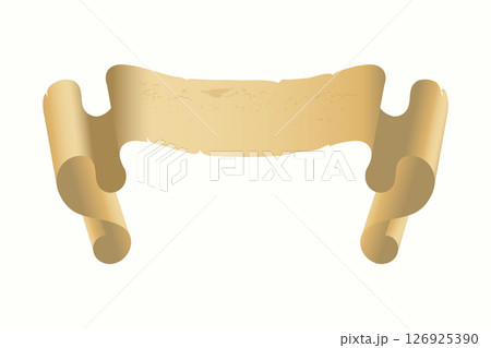 Parchment paper, scroll papyrus, empty frame, blank in cartoon style 126925390