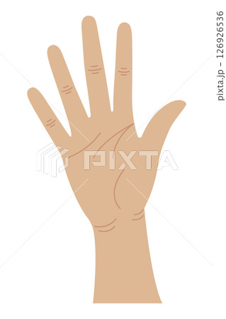 Hand gestures. Counting fingers. Five fingers. Vector illustration Hand gestures. Counting fingers. Five fingers. Vector illustration 126926536