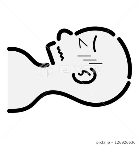 手書き_仰向け_人物_ベクター素材_18 126926636