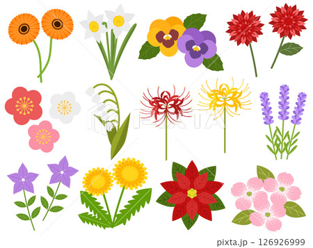 お花のアイコン13種セット 126926999