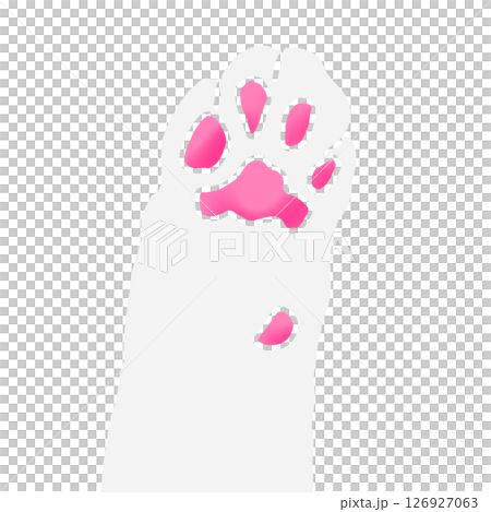 Simple cat paw illustration 126927063