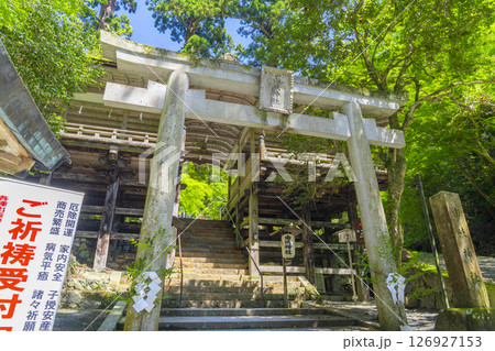 鞍馬寺参道 由岐神社(靫明神) 拝殿 鞍馬寺参道 由岐神社(靫明神) 拝殿 126927153