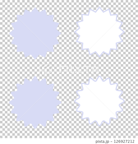 フレーム枠ギザギザ素材イラスト 薄い藤紫色シンプル ベクター白背景 透明png フレーム枠ギザギザ素材イラスト 薄い藤紫色シンプル ベクター白背景 透明png 126927212