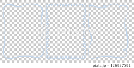 Collection includes simple, wavy, scalloped border frames with line and curve designs. Suitable for wedding invitations, cards, banners, and menus. Elements ready for print or digital use. 126927591