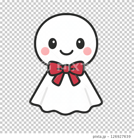 赤いリボンをつけたかわいい てるてる坊主のイラスト 赤いリボンをつけたかわいい てるてる坊主のイラスト 126927639