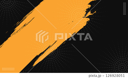 Abstract black and yellow background with grunge and halftone texture. Vector illustration Abstract black and yellow background with grunge and halftone texture. Vector illustration 126928051