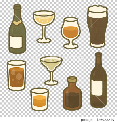 飲酒會和酒精插圖素材 126928215