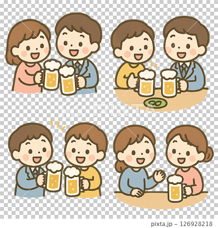 飲酒會和酒精插圖素材 126928218