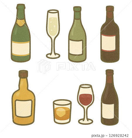 飲み会、お酒のイラスト素材 126928242