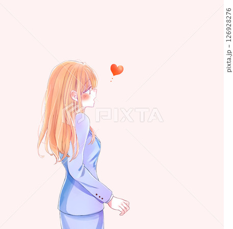 恋する女性会社員　ニーショット 126928276