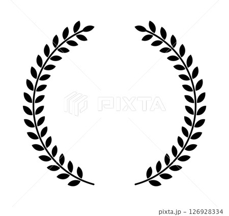 月桂冠 黒 シンプル フレーム 単体 月桂冠 黒 シンプル フレーム 単体 126928334