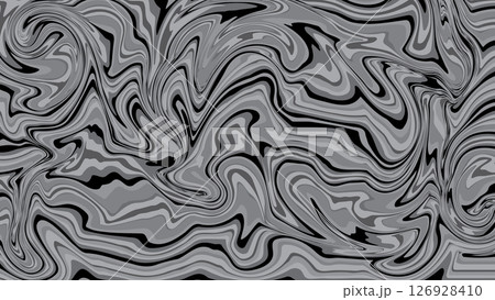 Abstract Marble Fluid Design in Black and Grey 126928410