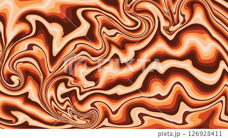 Abstract Marble Fluid Design in Brown and Red Background Illustration 126928411