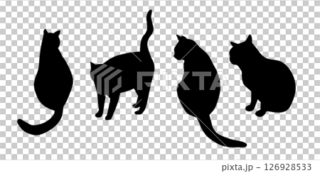 猫 シルエット ベクター イラスト 黒 猫 シルエット ベクター イラスト 黒 126928533