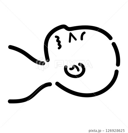 手書き_仰向け_人物_ベクター素材_22 126928625