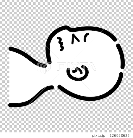 手書き_仰向け_人物_ベクター素材_22 126928625