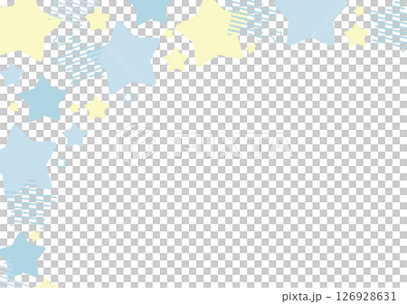 Star frame light blue yellow corner 126928631