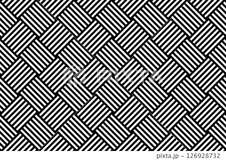 Seamless Checked Pattern. Geometric Striped Lines Texture. 126928732