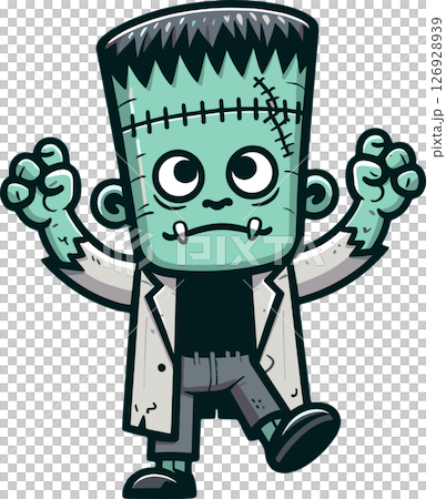 Cute Frankenstein illustration 126928939