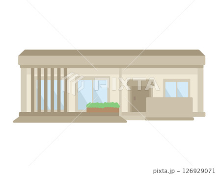 平屋 家 建物 イラスト 平屋 家 建物 イラスト 126929071