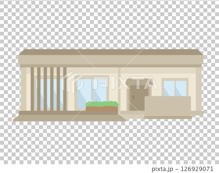 平屋 家 建物 イラスト 平屋 家 建物 イラスト 126929071