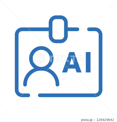 パーソナルAI。個人専用AIやユーザー設定を示す線画アイコン 126929642