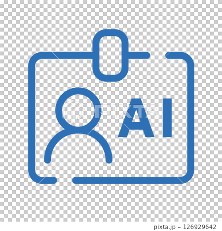 パーソナルAI。個人専用AIやユーザー設定を示す線画アイコン 126929642