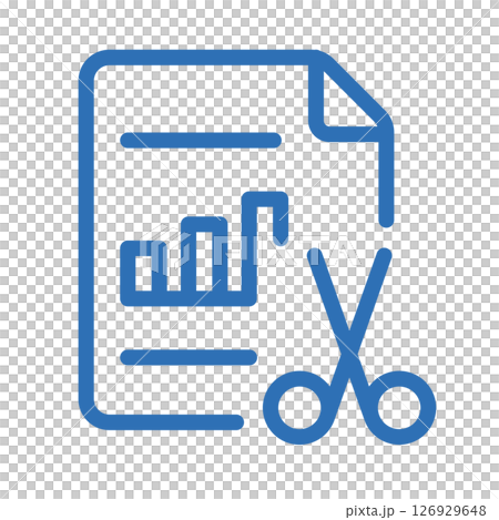 Document summary icon. Line illustration of AI-based report and key points extraction 126929648