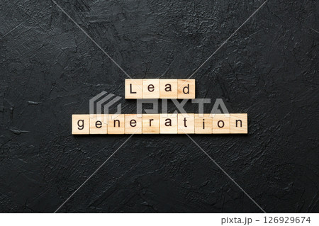 lead generation word written on wood block. lead generation text on table, concept 126929674