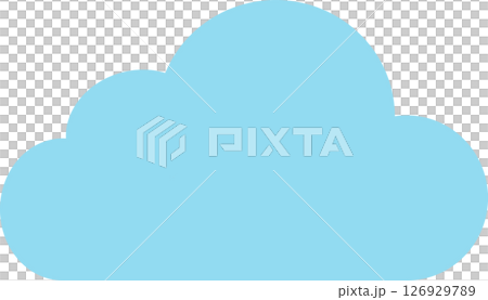 Blue cloud weather icon 126929789