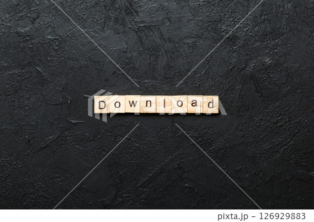 download word written on wood block. download text on table, concept download word written on wood block. download text on table, concept 126929883