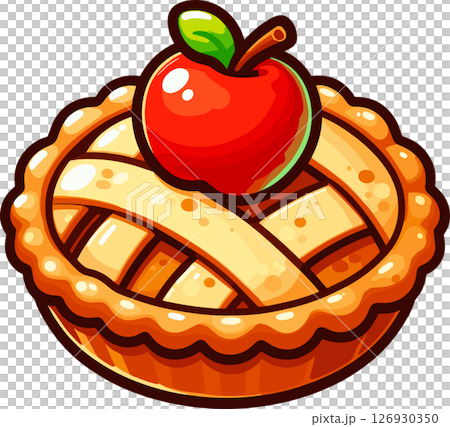 りんごとアップルパイのイラスト 126930350