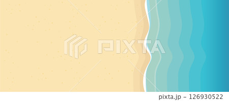 sandy beach summer holiday top view background vector illustration 126930522