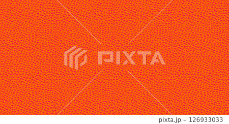 Polka dot horizontal seamless pattern in orange and red. Hand drawn vector texture with vibrant irregular dots and bold grainy look. Great for abstract fabric, pop art print, or wrapping paper. 126933033
