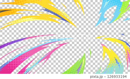 Colorful and pop shockwave effect background illustration_16:9 126933194