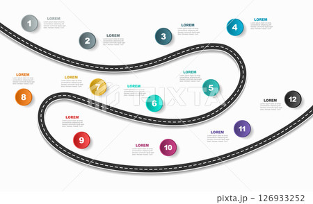 Infographic design template with place for your data. Vector illustration. 126933252