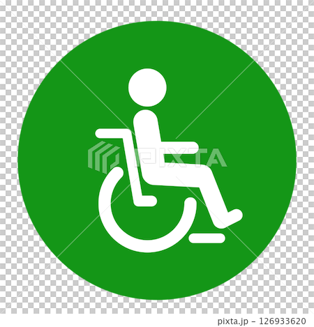 Wheelchair icon simple 126933620